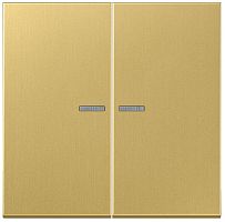 Лицевая панель Jung LS990 metal для 2-кл. выключателя с подсветкой латунь картинка